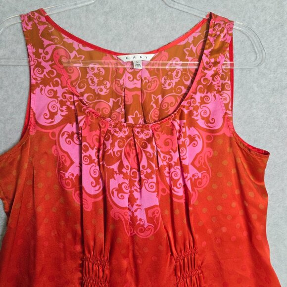 CAbi Pink and Red Tank Top - Picture 2 of 8
